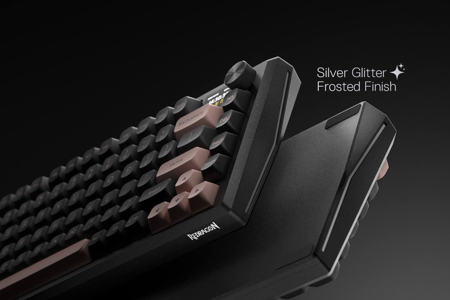 Redragon K720 Wireless CNC Gasket Gaming Keyboard w/Hype Screen & Knob, 81 Keys Mechanical Keyboard