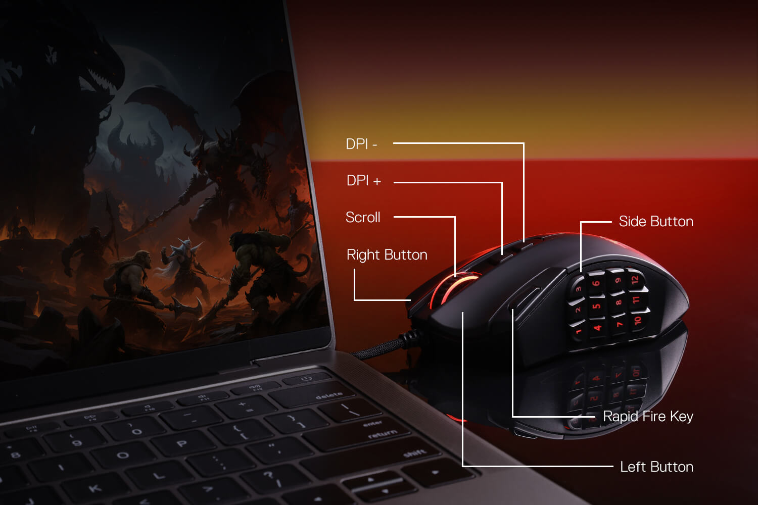 Redragon M921 MMO Gaming Mouse