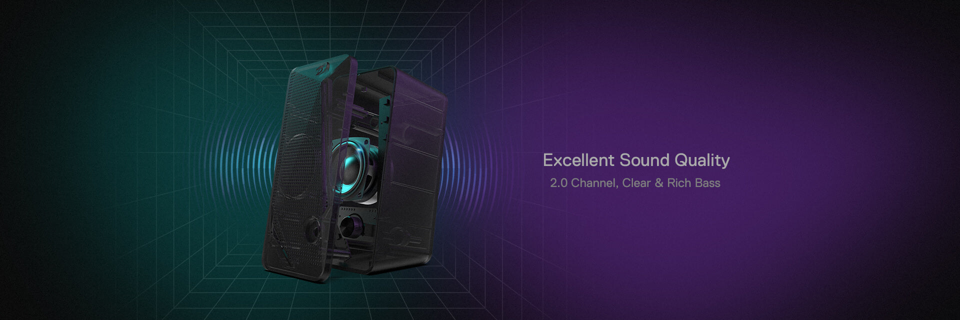 redragon 2.0 Channel PC Computer Stereo Speakers