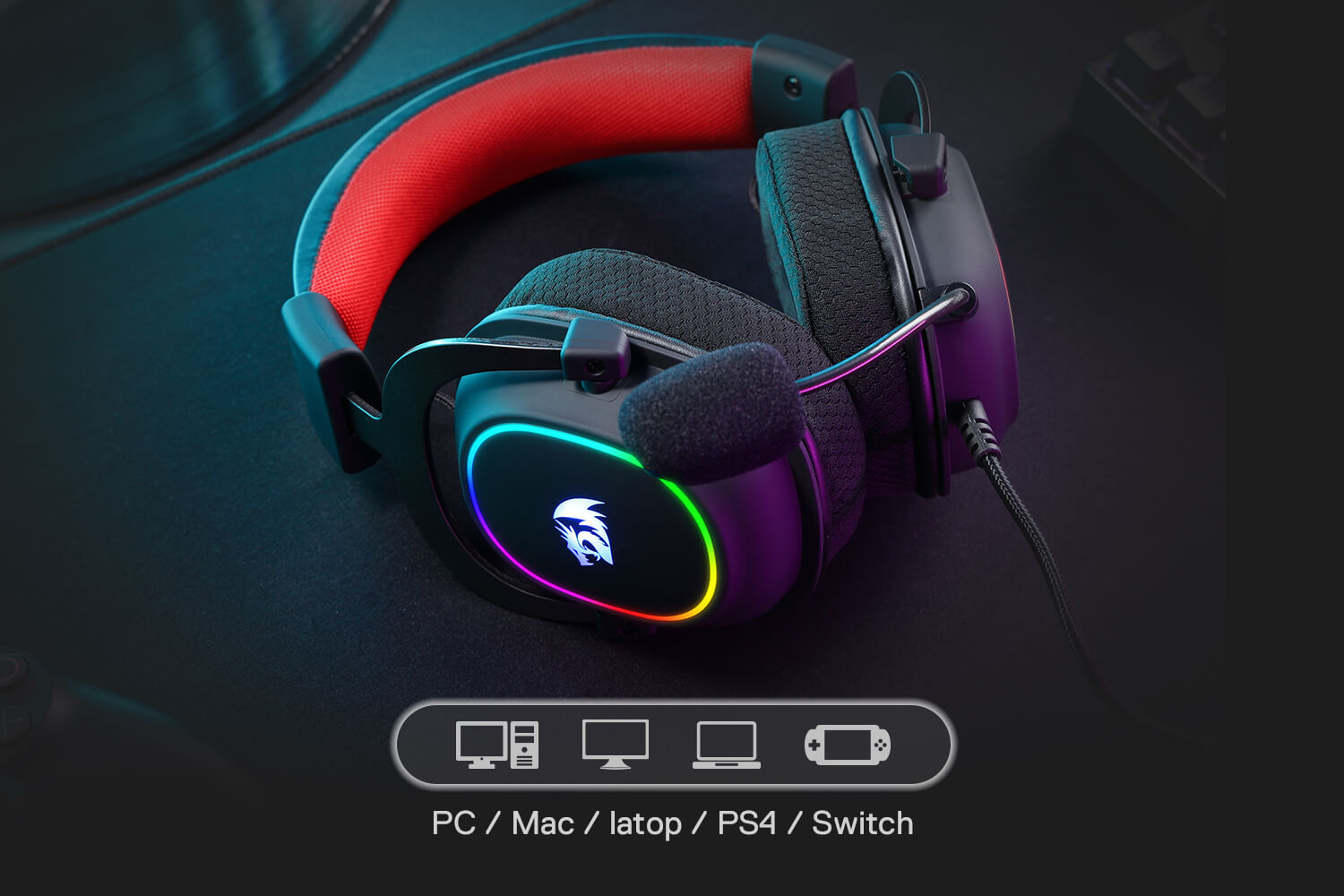 Redragon RGB Wired Gaming Headset