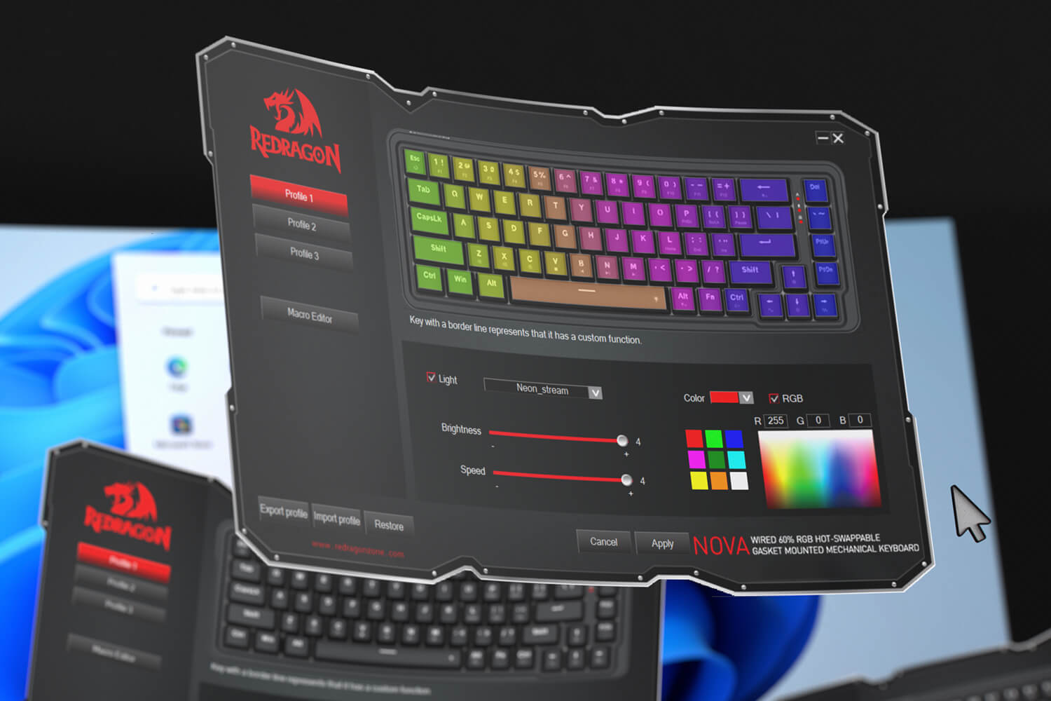 Redragon K709 65% Wired Gasket RGB Gaming Keyboard, 68 Keys Hot-Swap Compact Mechanical Keyboard w/Free-Mod Socket, 3-Layer Noise Dampening & Dedicated Arrow Keys, Quiet Custom Linear Switch,white