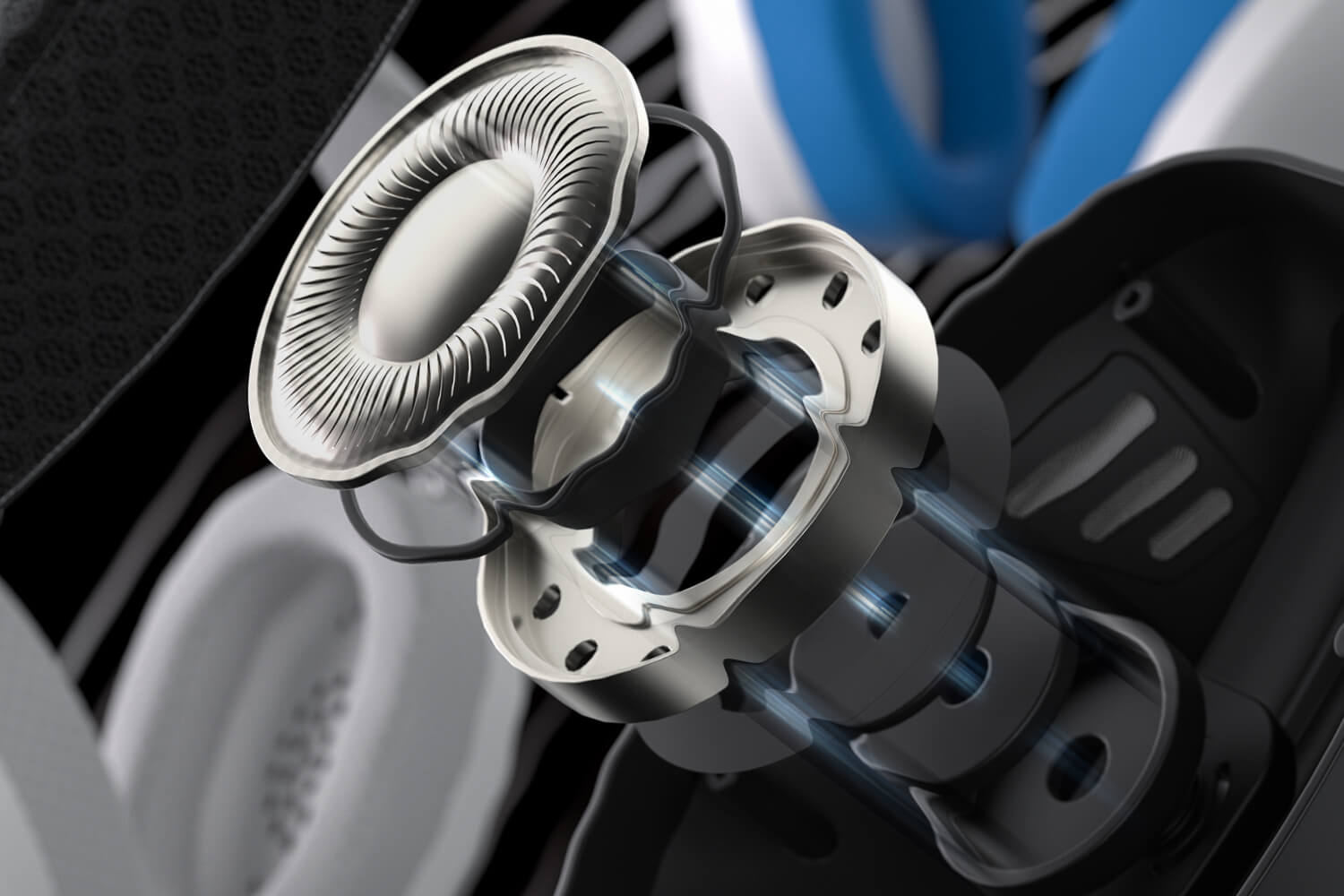 Redragon H848 Pro headphones internal structure, featuring a 40mm high-quality audio unit for superior sound experience