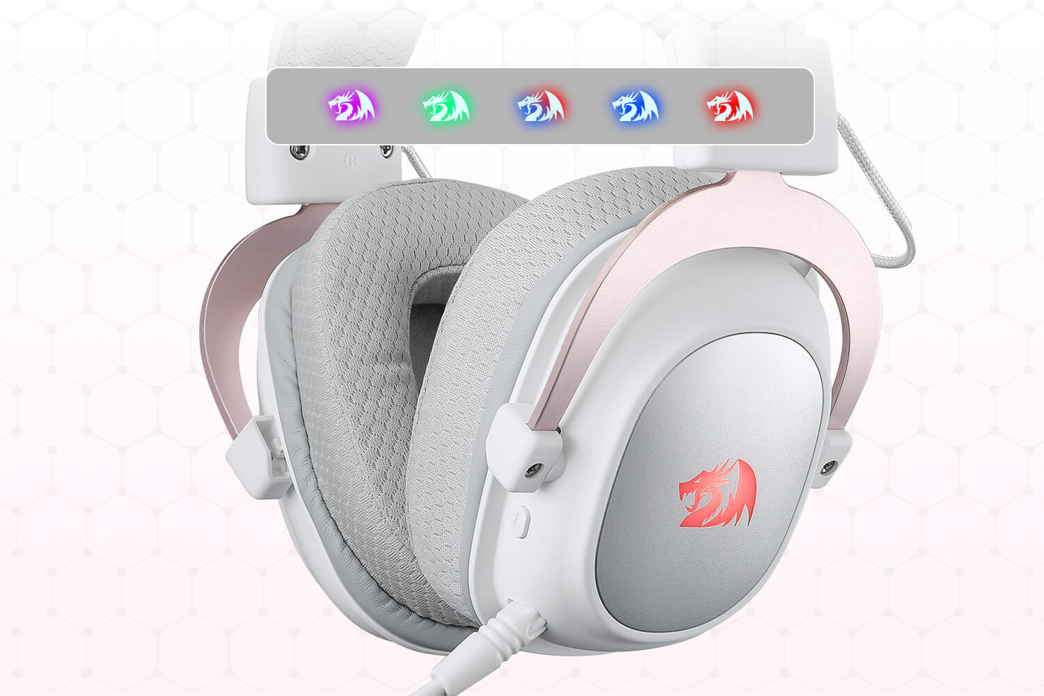 Redragon H510 PRO 3-Mode RGB Gaming Headset - 7.1 Surround Sound - 53MM Audio Drivers in Memory Foam Ear Pads w/Durable Fabric Cover- Multi Platforms Headphone - USB Powered for PC/PS4/NS