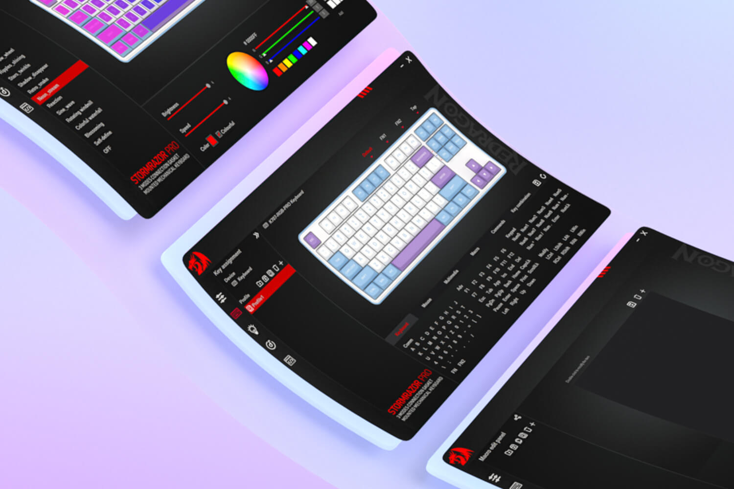 Redragon K707 PRO 80% Wireless Gasket RGB Gaming Keyboard, 3-Modes 87 Keys TKL Mechanical Keyboard