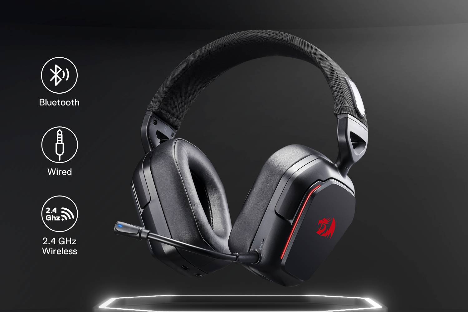 Redragon H868 3-Mode Wireless RGB Gaming Headset