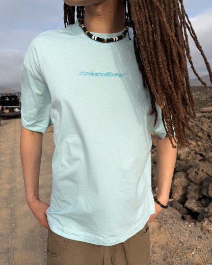 DISTRESS CURVED TEE BLUE