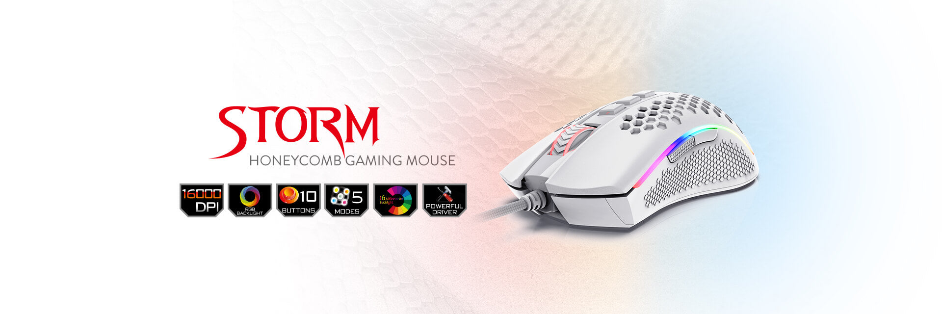 redragon m808 gaming mouse white color