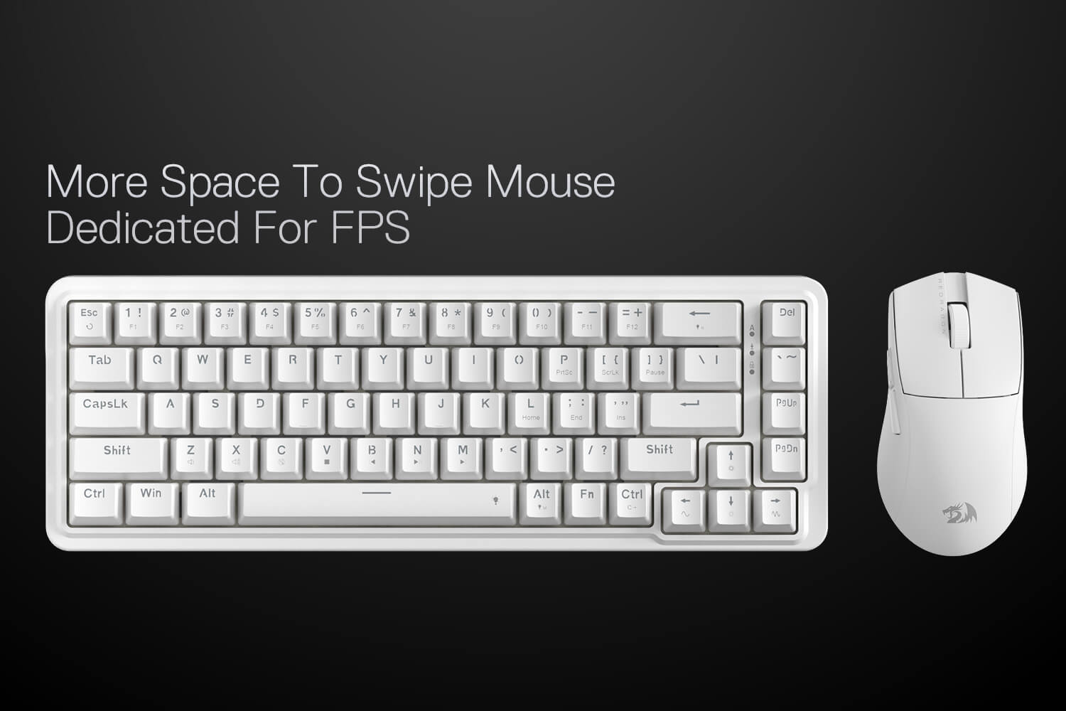 Redragon K709 65% Wired Gasket RGB Gaming Keyboard, 68 Keys Hot-Swap Compact Mechanical Keyboard w/Free-Mod Socket, 3-Layer Noise Dampening & Dedicated Arrow Keys, Quiet Custom Linear Switch,white