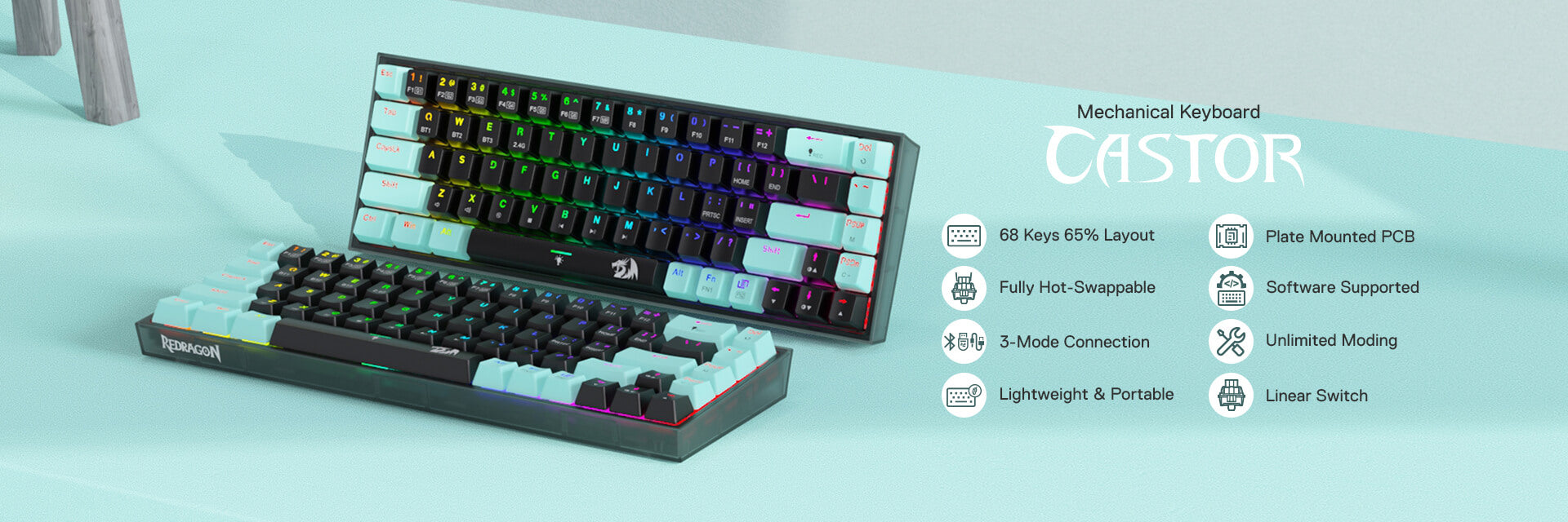green keyboard