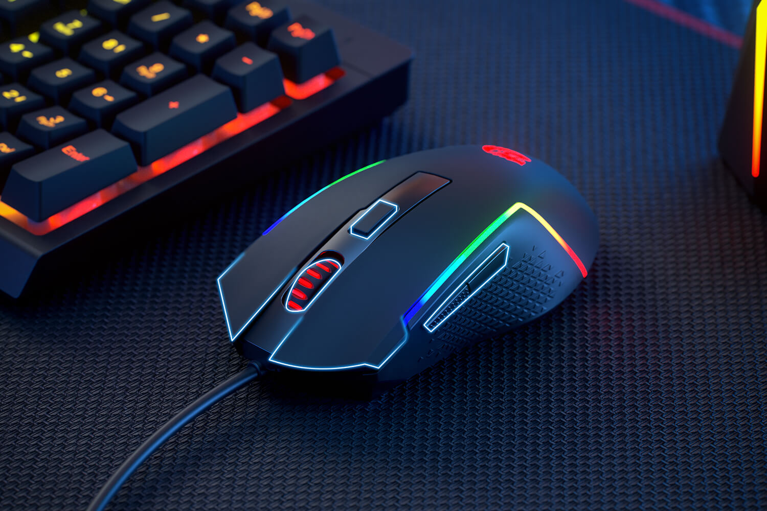 Redragon M616 RGB Gaming Mouse, 10000 DPI Wired Optical Mouse with 6 Programmable Buttons & 8 Backlit Modes, Software Supports DIY Keybinds