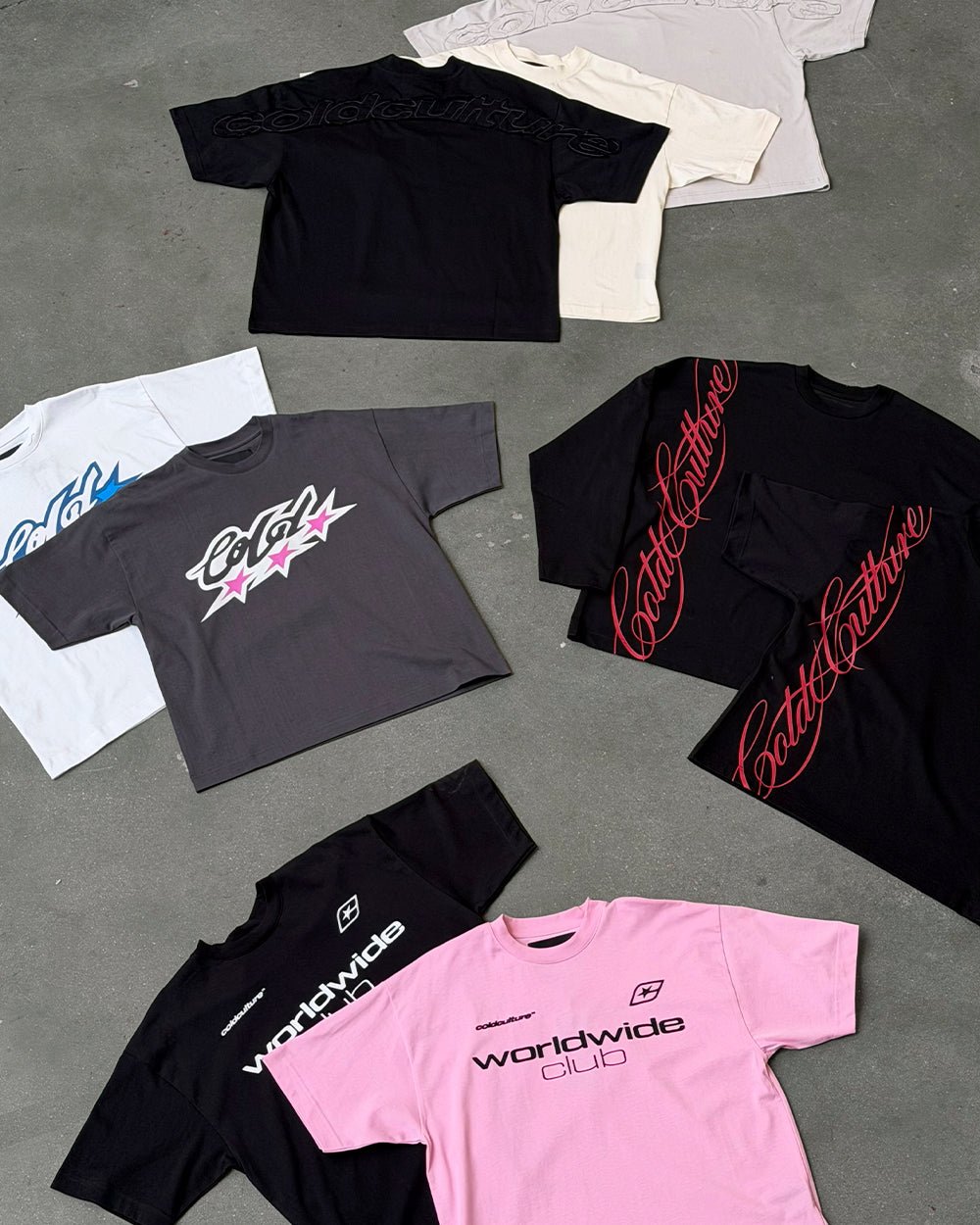 DISTRESS CURVED TEE BLACK