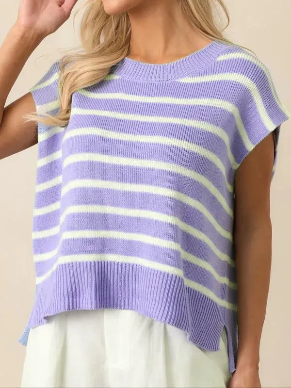 Women's Striped Crew Neck Pullover (Just $3 Each!)