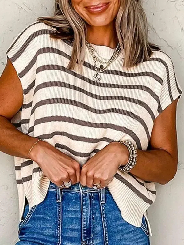 Women's Striped Crew Neck Pullover (Just $3 Each!)