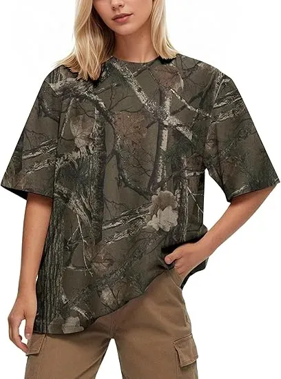 Unisex Oversized Camo Shirts for Women and Men
