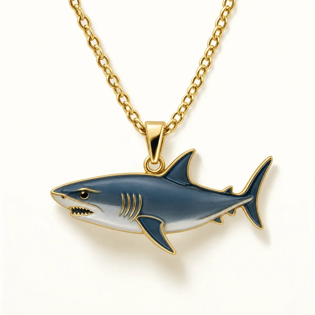 Collana con ciondolo a forma di animale marino a tema spiaggia, smalto colorato e catenina a maglia sottile; collana oceanica multidesign ideale per l'uso quotidiano