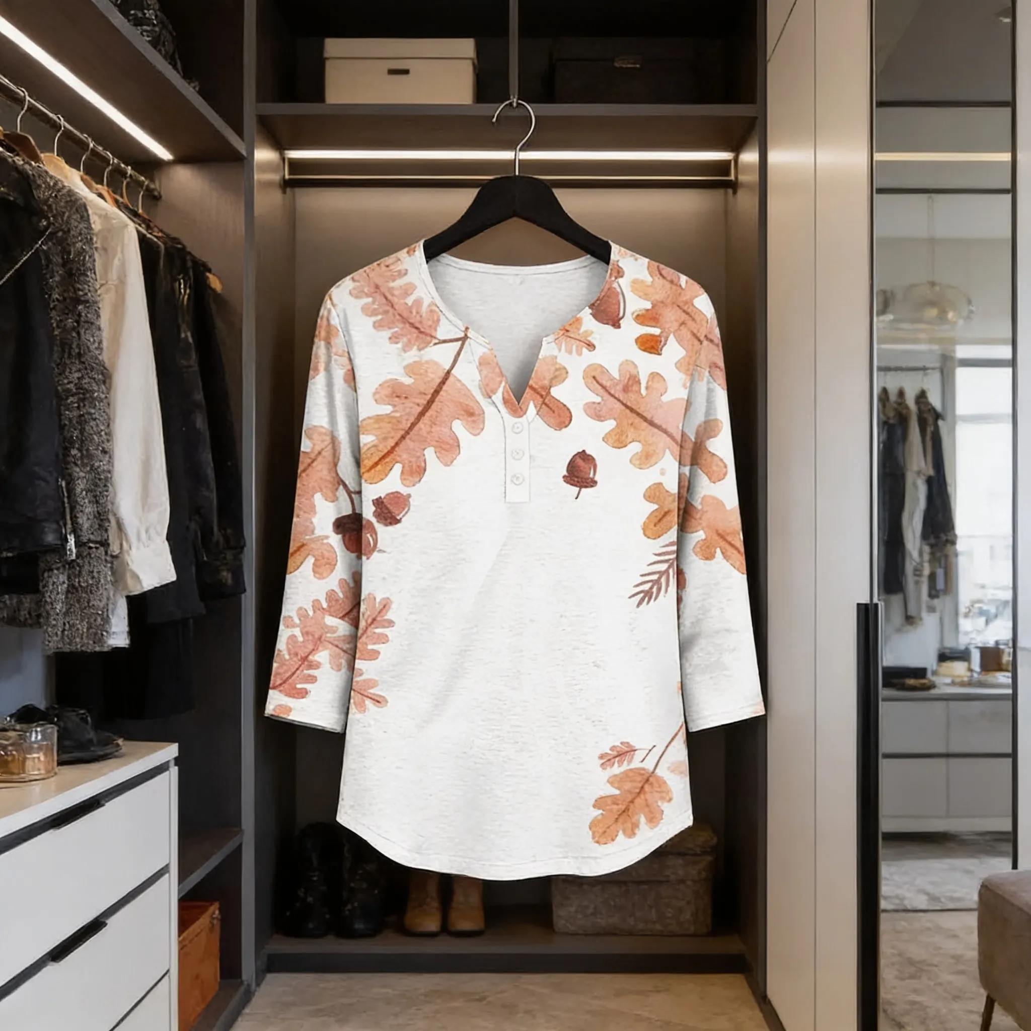Blouse styled per un casual outdoor look