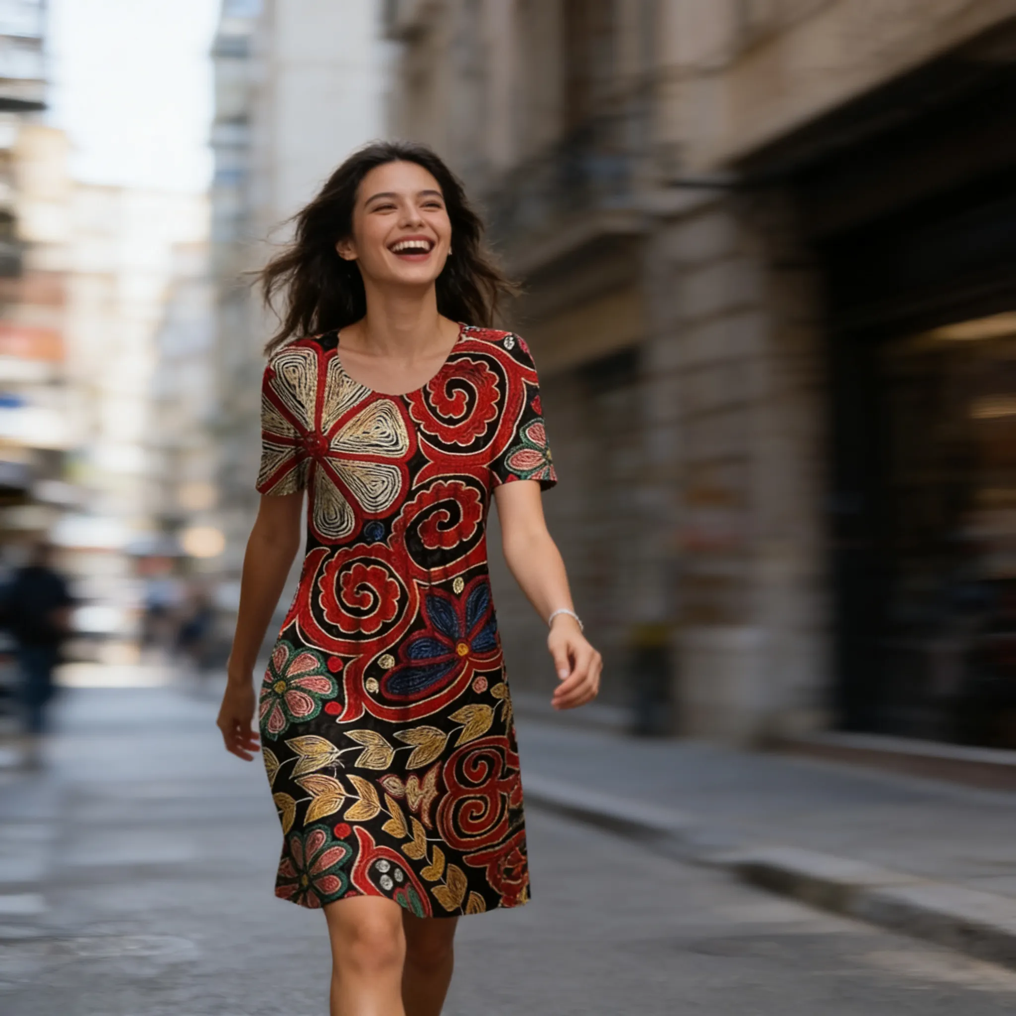 Dress captivating floral pattern