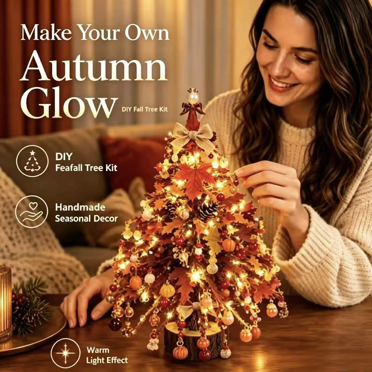 Elegante mini albero di Natale in perline – Set decorativo da collezione per le feste, da tavolo 🎄