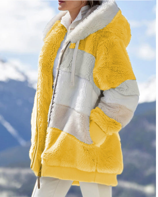 Clearance Sale🔥Limited-time 50% off🔥 Alessia Plush Hooded Zipper Coat