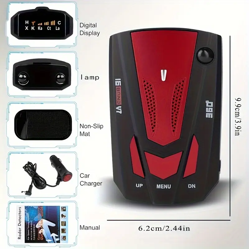 Product Introduction of 360 °   Advanced Car GPS and LiDAR Detector - 16 Frequency Bands, Voice Alerts, Instant Threat Detection, Enhanced Safety Features 0