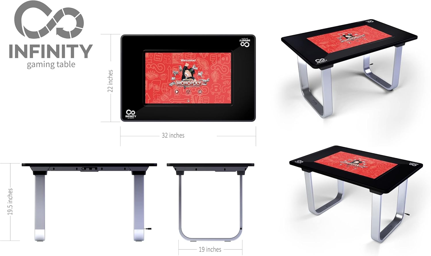 2026 Annual Promotion-Arcade 1Up 24”/32" Screen Infinity Game Table - Electronic Games