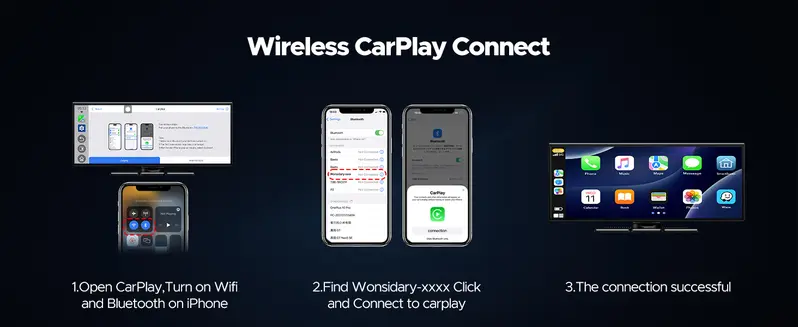 Product Introduction of LAMTTO 10.25" Big Touch Screen Wirelesss CarPlay Screen Built-in Youtube/Netflix/TikTok Apps with 720P Parking Backup Camera, for iPhone 8-15+ / Android 11+ 32