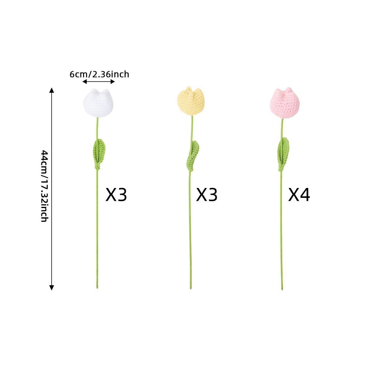 10/20/30pcs Crochet Tulips without Vase, Decorative Flowers, Floral Decoration, Artificial Flower Bouquet, Gift for Mother's Day, Graduation, Valentine's Day and Birthday, Funky Room Decor for Girls, Fall Room Decor #GLOBAL PICKS 10/20/30pcs Crochet Tulips without Vase, Decorative Flowers, Floral Decoration, Artificial Flower Bouquet, Gift for Mother's Day, Graduation, Valentine's Day and Birthday, Funky Room Decor for Girls, Fall Room Decor #GLOBAL PICKS