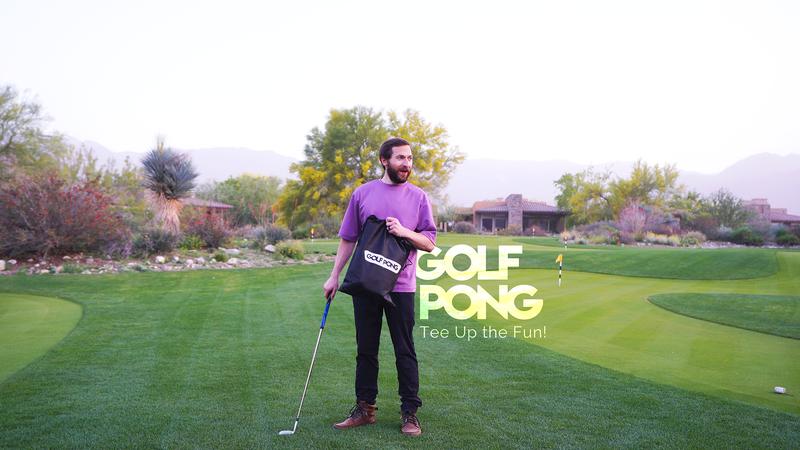 Product Introduction of Golf Pong Game Set | Indoor & Outdoor Golf Beer Pong - Includes 16 Velcro Balls, Chipping Mat & Carrying Case | Fun Game for Adults - NO CLUB INCLUDED 12