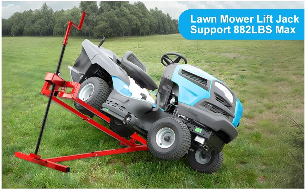 Manual Garden Tractor & Lawn Mower Lift Jack with Blade Repair Compatibility, 882 Lbs Capacity, Manual Handle - Power Tool Extension Handle, Less than 38.6'' Manual Garden Tractor & Lawn Mower Lift Jack with Blade Repair Compatibility, 882 Lbs Capacity, Manual Handle - Power Tool Extension Handle, Less than 38.6''