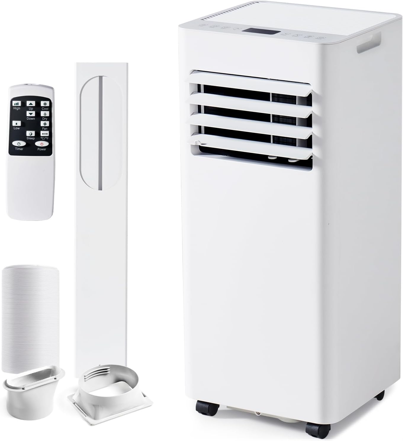 16,000 BTU Portable Air Conditioner with APP, 5-IN-1 Smart WiFi AC Unit Up to 750Sq.Ft with Built-in Cool, Dehumidifier & Fan Modes for Room&Office, 40dB Quiet, Sleep Mode, 24H Timer,Child Lock