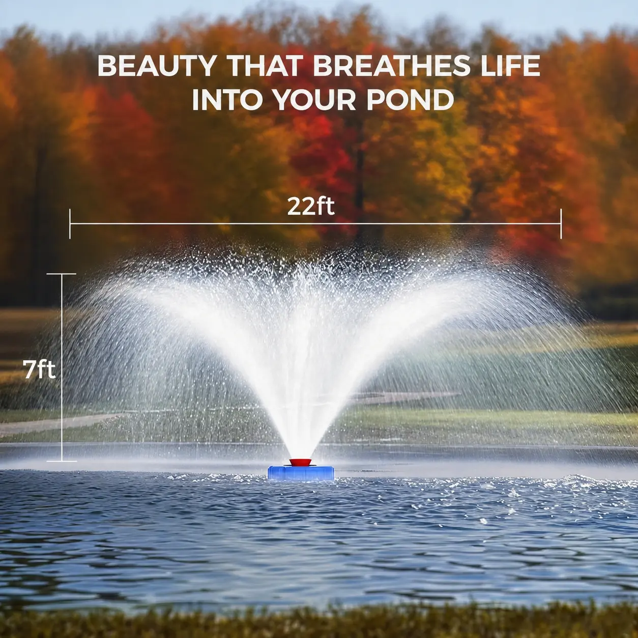 15000 GPH Pond Fountain Aerator - Dual Function