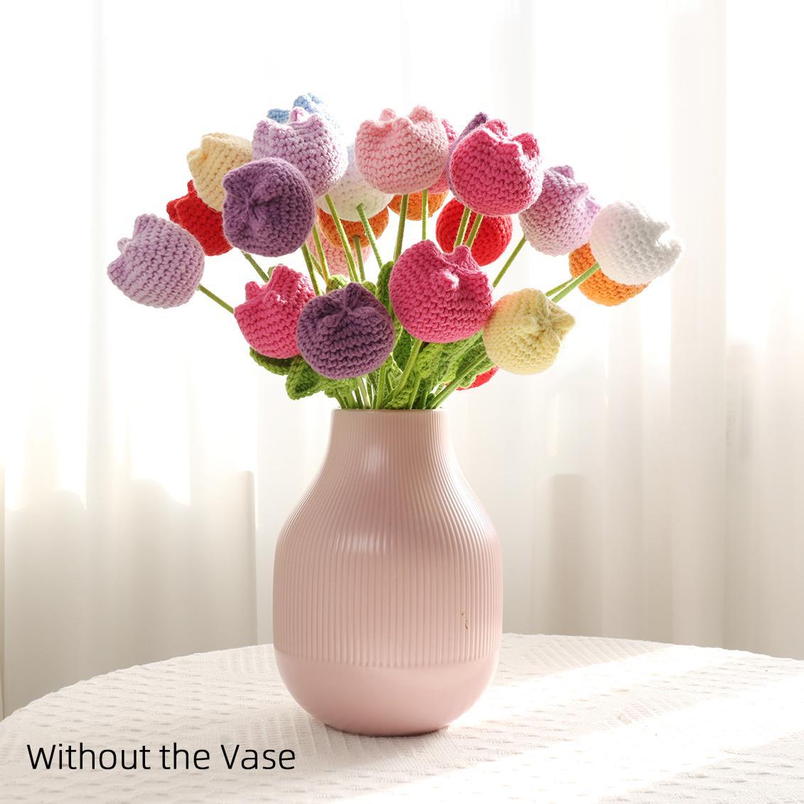 10/20/30pcs Crochet Tulips without Vase, Decorative Flowers, Floral Decoration, Artificial Flower Bouquet, Gift for Mother's Day, Graduation, Valentine's Day and Birthday, Funky Room Decor for Girls, Fall Room Decor #GLOBAL PICKS 10/20/30pcs Crochet Tulips without Vase, Decorative Flowers, Floral Decoration, Artificial Flower Bouquet, Gift for Mother's Day, Graduation, Valentine's Day and Birthday, Funky Room Decor for Girls, Fall Room Decor #GLOBAL PICKS