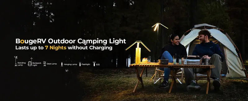 Product Introduction of BougeRV 15600mAh Camping Light, Rechargeable Camping lights with Stretchable Tripod, Outdoor Portable Emergency Light Gear for Camping, Hiking, Work, Power Outages 1