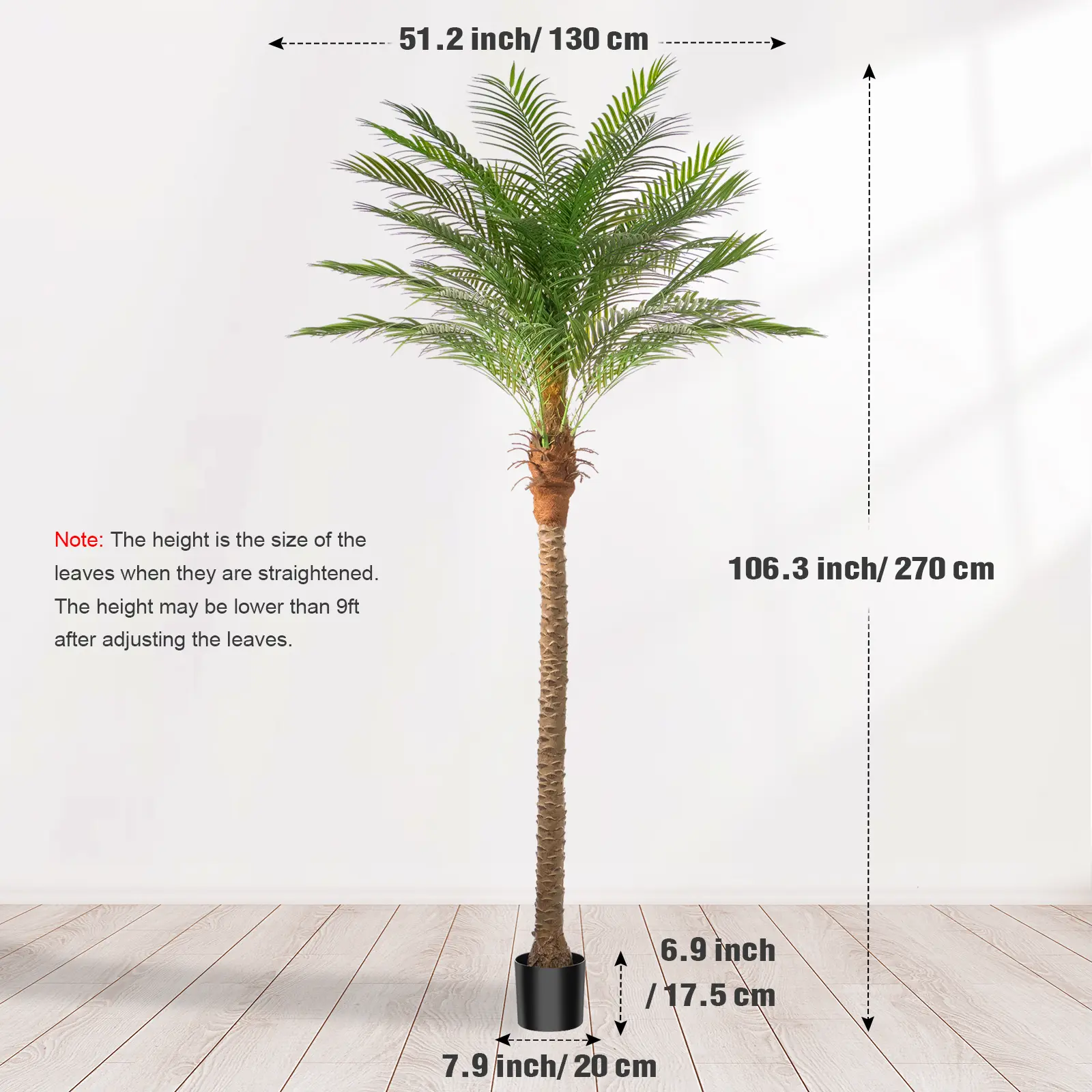 7/8/9FT Realistic Artificial Palm Tree for Courtyard