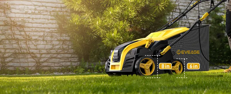 Product Introduction of 2025 Upgraded EVEAGE 16-Inch 15 Amp Electric Dethatcher & Scarifier, 5-Position Depth Adjustment, 14.5gal Collection Bag, Increases Lawn Health spin brush magnetic sweeper Foldable Grabber rake 9