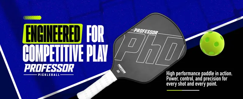 Product Introduction of Professor PhD Raw Carbon Fiber Pickleball Paddle - 16MM - USA Pickleball Approved - Honeycomb Core - Power & Control 1