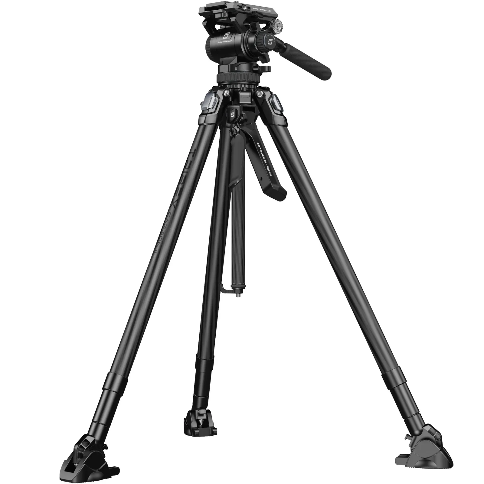 All-Terrain Carbon Fiber Video Tripod with Dynamic Balance Fluid Head