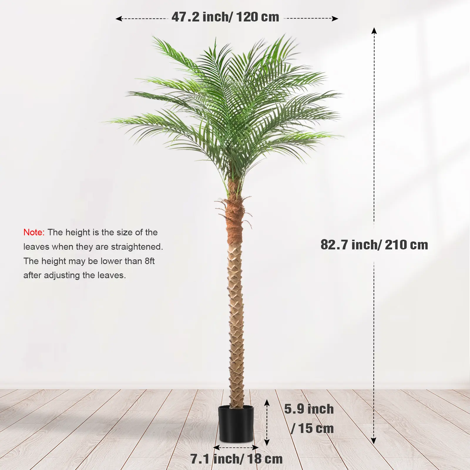 7/8/9FT Realistic Artificial Palm Tree for Courtyard