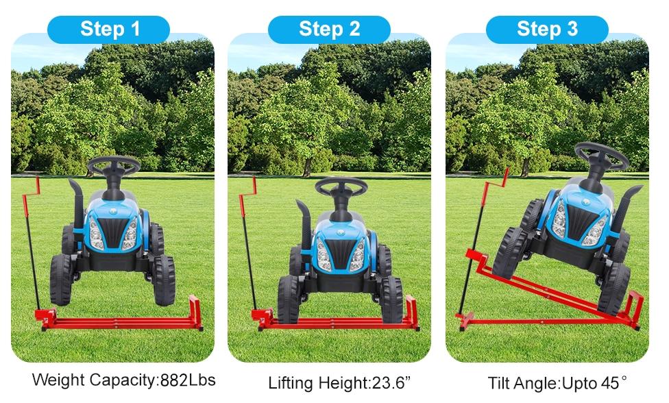 Manual Garden Tractor & Lawn Mower Lift Jack with Blade Repair Compatibility, 882 Lbs Capacity, Manual Handle - Power Tool Extension Handle, Less than 38.6'' Manual Garden Tractor & Lawn Mower Lift Jack with Blade Repair Compatibility, 882 Lbs Capacity, Manual Handle - Power Tool Extension Handle, Less than 38.6''