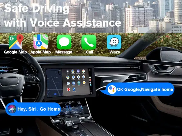 Product Introduction of 10.1" Rotatable Touch Screen Car Stereo Single Din - Android 13, Wireless CarPlay/Android Auto, 4-Core CPU, 2GB+32GB, GPS Navigation, Hi-Fi Sound, Bluetooth 4.2, AHD Backup Camera (Vertical Fit) 8