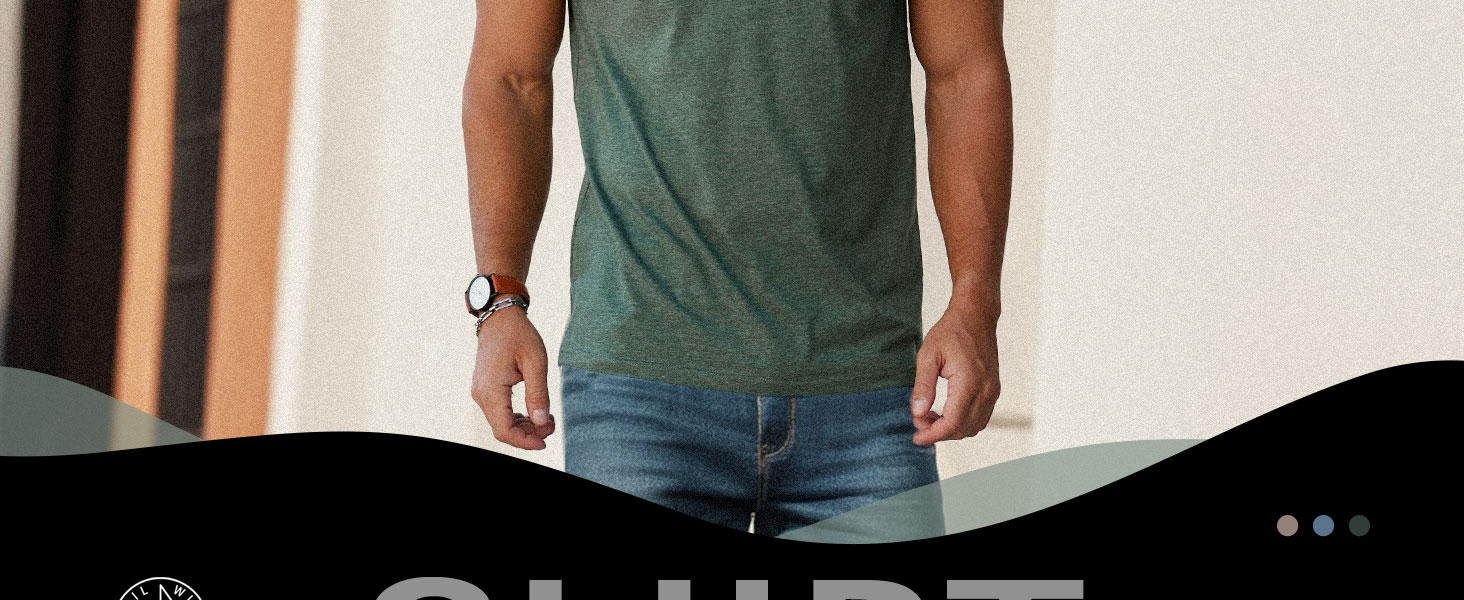 Sleeve Casual T-Shirts Summer Button T Shirts with Pocket