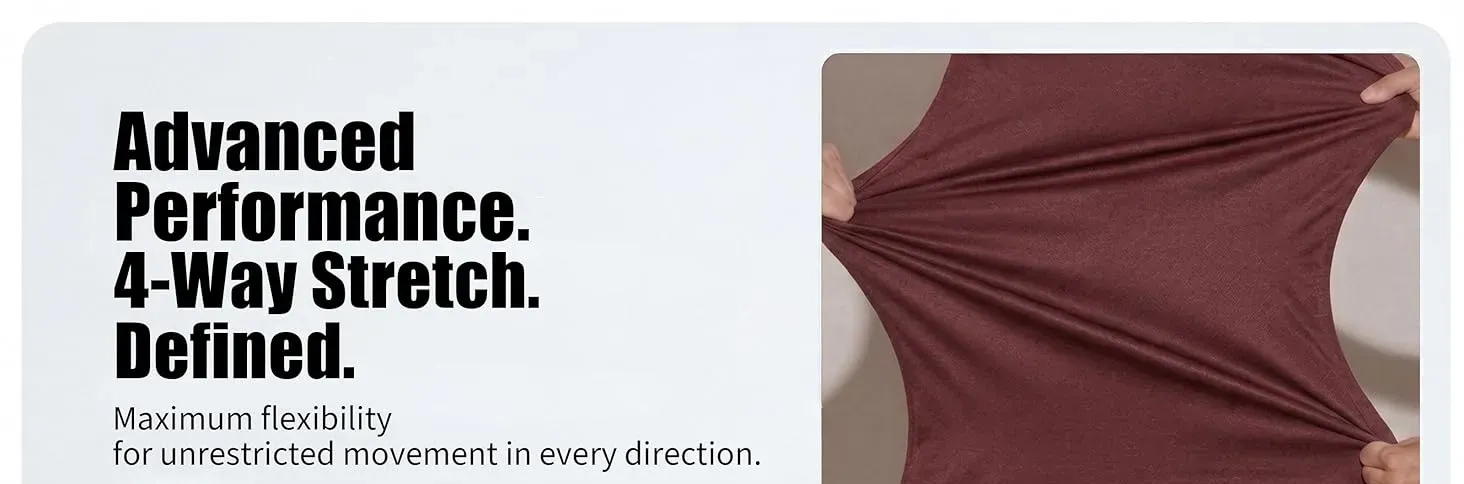 4-way stretch fabric demonstrating maximum flexibility for unrestricted movement in all directions