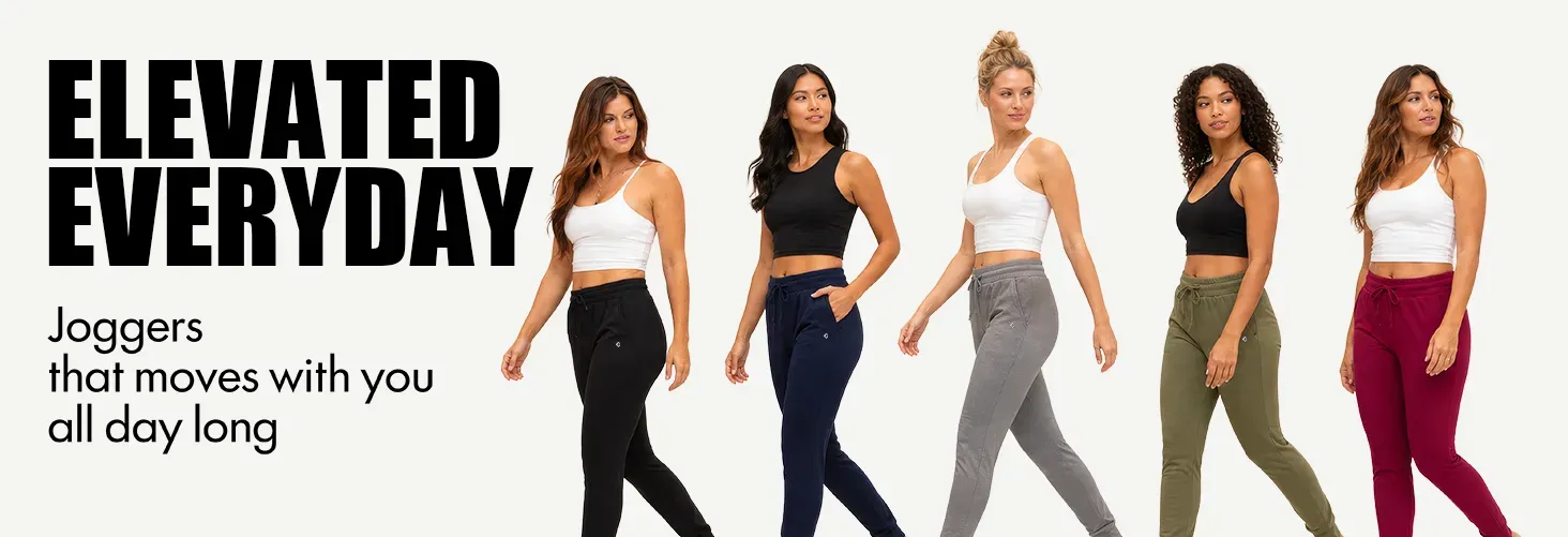 Women&rsquo;s jogger pants with flexible comfort fit and everyday style for lounge, travel and workouts