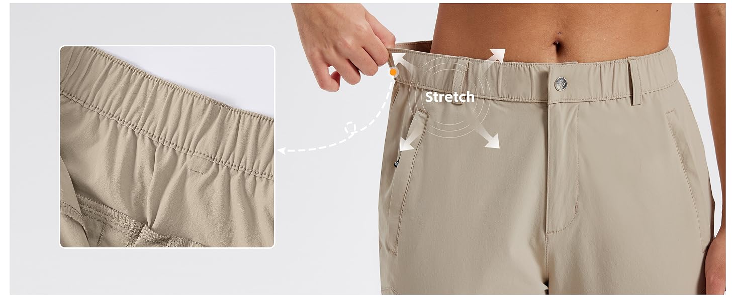 Womens Hiking Cargo Pants Lightweight Water Resistant Quick Dry Fishing Camping Travel Work Pant