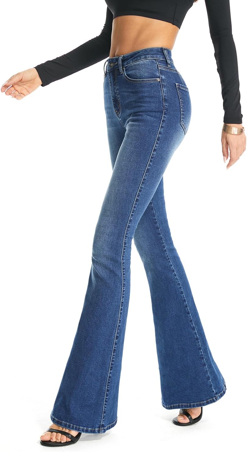 Women's Totally Shaping Curvy Stretchy Bootcut Flare Denim Jeans