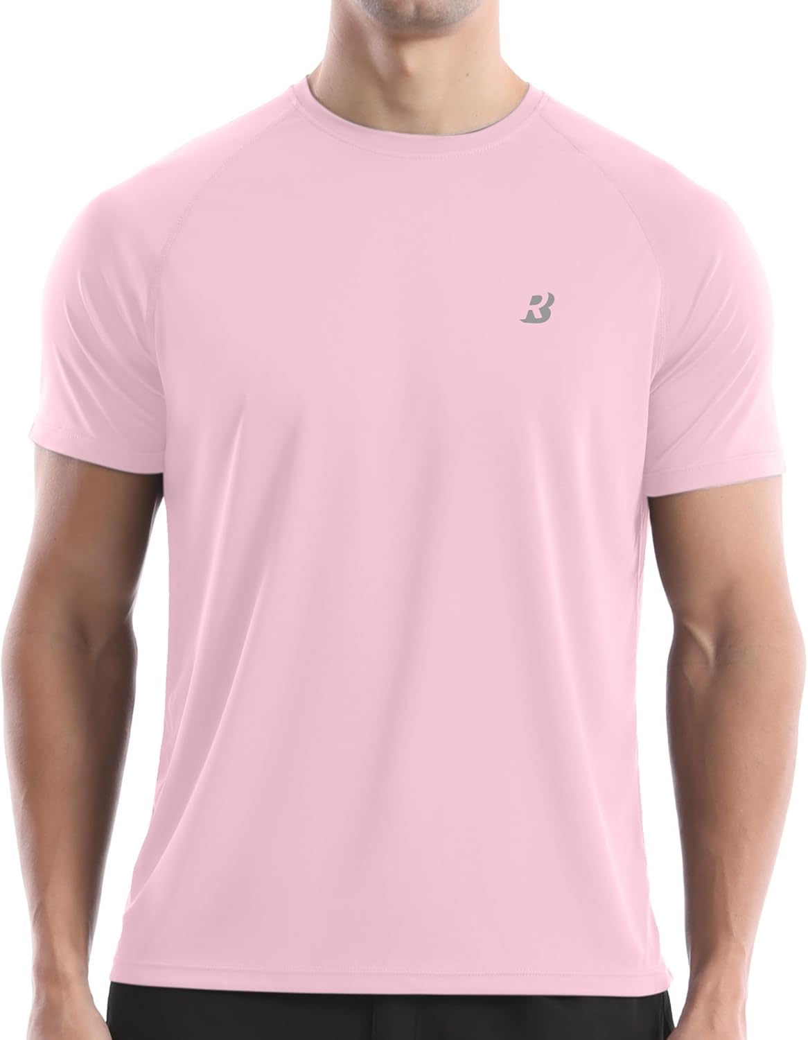 Men's Rash Guard Short Sleeve, UPF 50+ UV Sun Protection Swim Shirts, Quick Dry Lightweight Water Surf Beach T-Shirt
