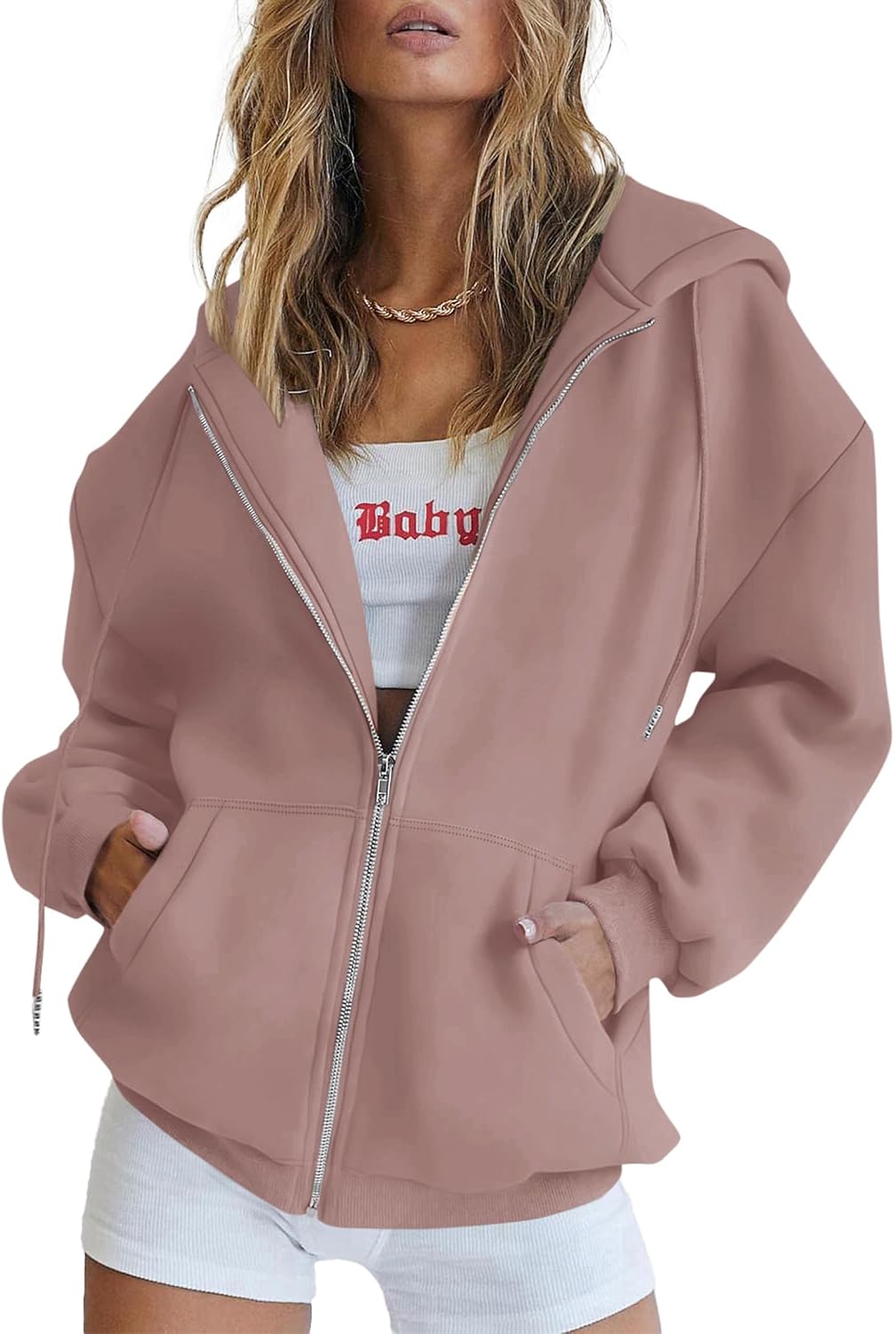 Women's 2026 Spring Zip Up Y2K Hoodies Casual Long Sleeve Sweatshirts Fall Winter Track Jackets with Pockets