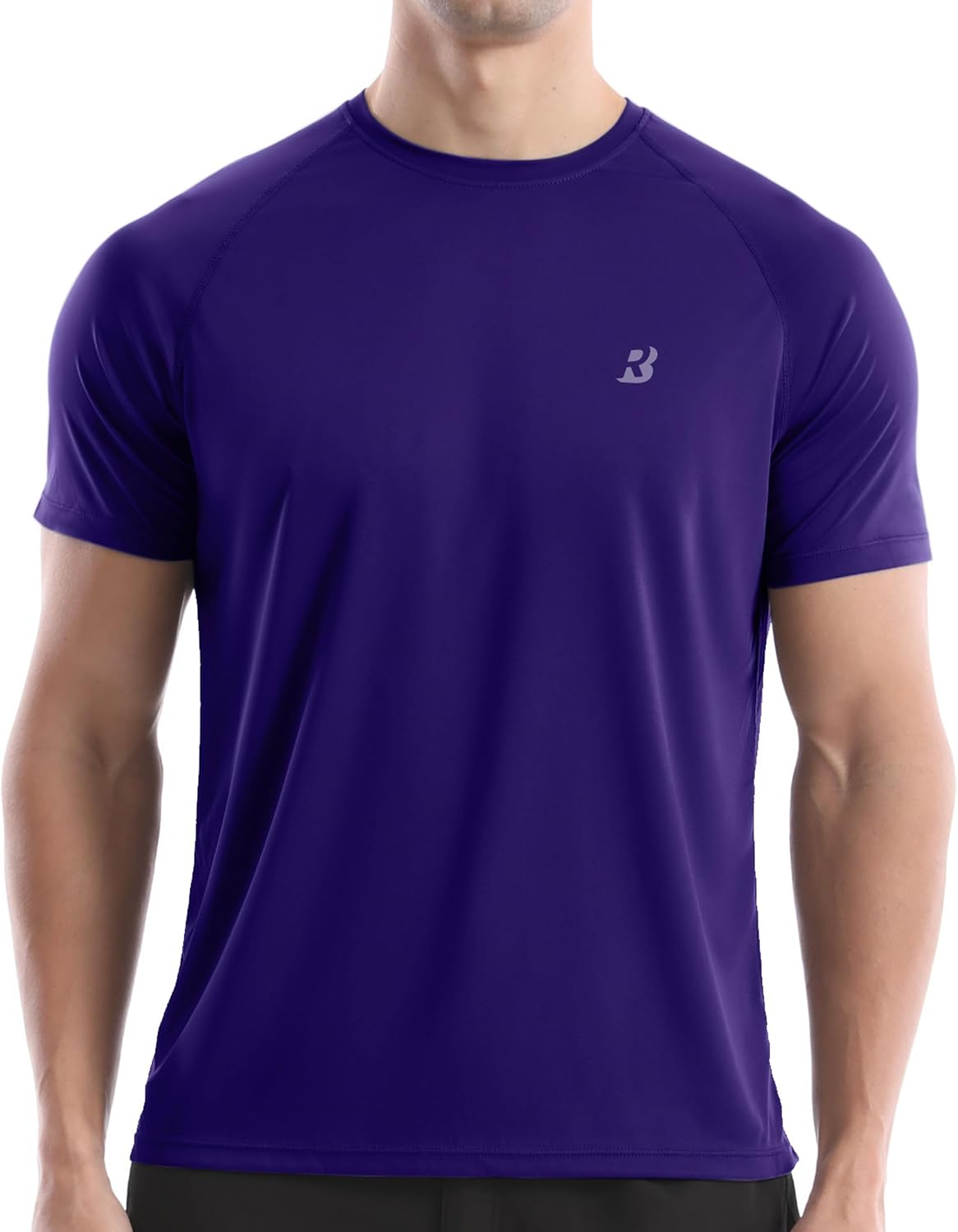 Men's Rash Guard Short Sleeve, UPF 50+ UV Sun Protection Swim Shirts, Quick Dry Lightweight Water Surf Beach T-Shirt
