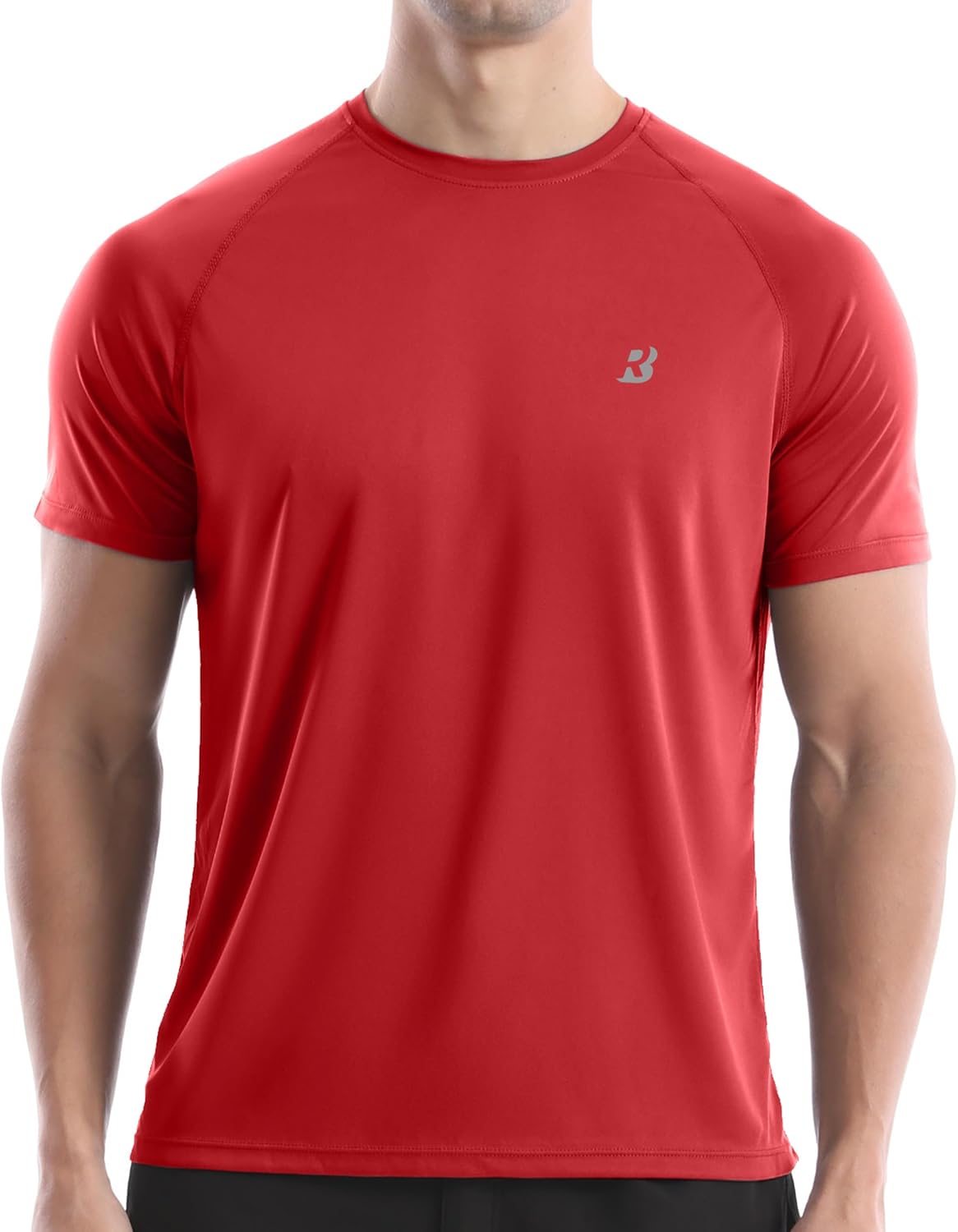 Men's Rash Guard Short Sleeve, UPF 50+ UV Sun Protection Swim Shirts, Quick Dry Lightweight Water Surf Beach T-Shirt