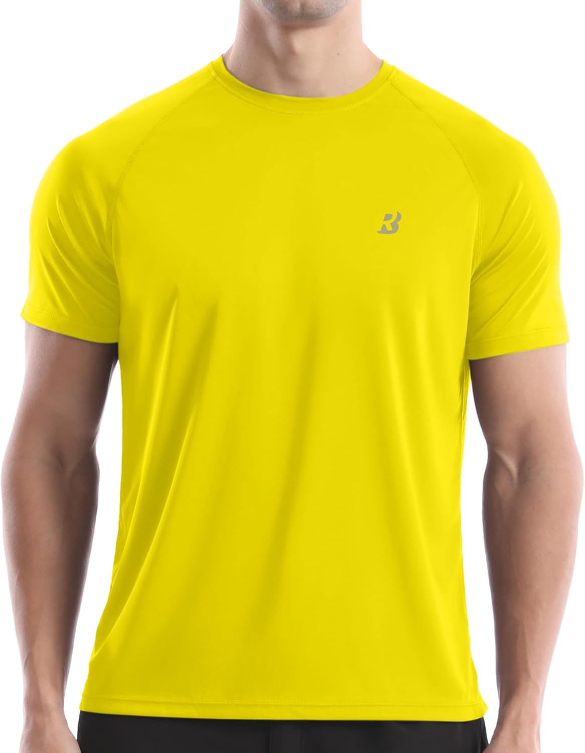 Men's Rash Guard Short Sleeve, UPF 50+ UV Sun Protection Swim Shirts, Quick Dry Lightweight Water Surf Beach T-Shirt